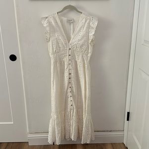 Beautiful white Cleobella eyelet dress.